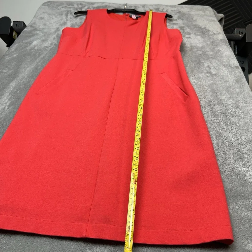 Lands'End Women's Sleeveless Dress Ponte Sheath Dress Rich Color Red Size 14